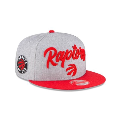 Grey Toronto Raptors Hat - New Era NBA Official NBA Draft 9FIFTY Snapback Caps USA4103927